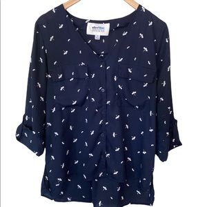 Alice Blue Navy Button Down Shirt